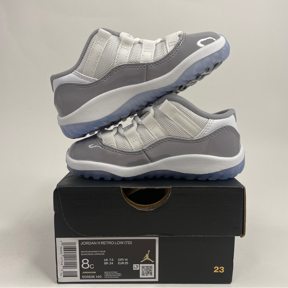 Nike Air Jordan 11 Retro Low TD “Cement Grey” 2023 - Picture 3 of 4